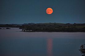 The moon over Lough Corrib